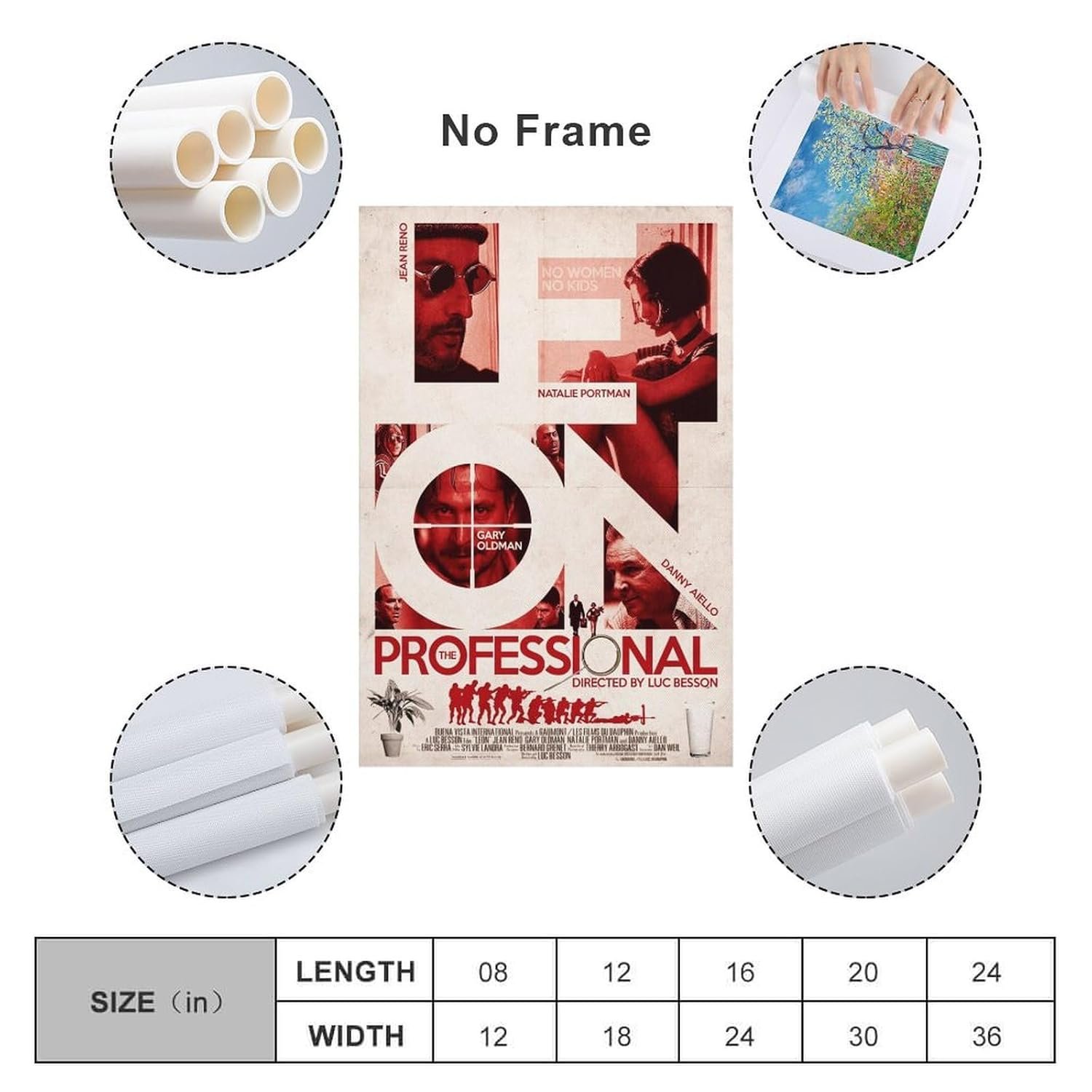 Wall Posters Léon The Professional Movie Posters Custom Poster Prints Canvas Art Poster And Wall Art Picture Print Modern Family Bedroom Decor Posters 24x36inch(60x90cm)