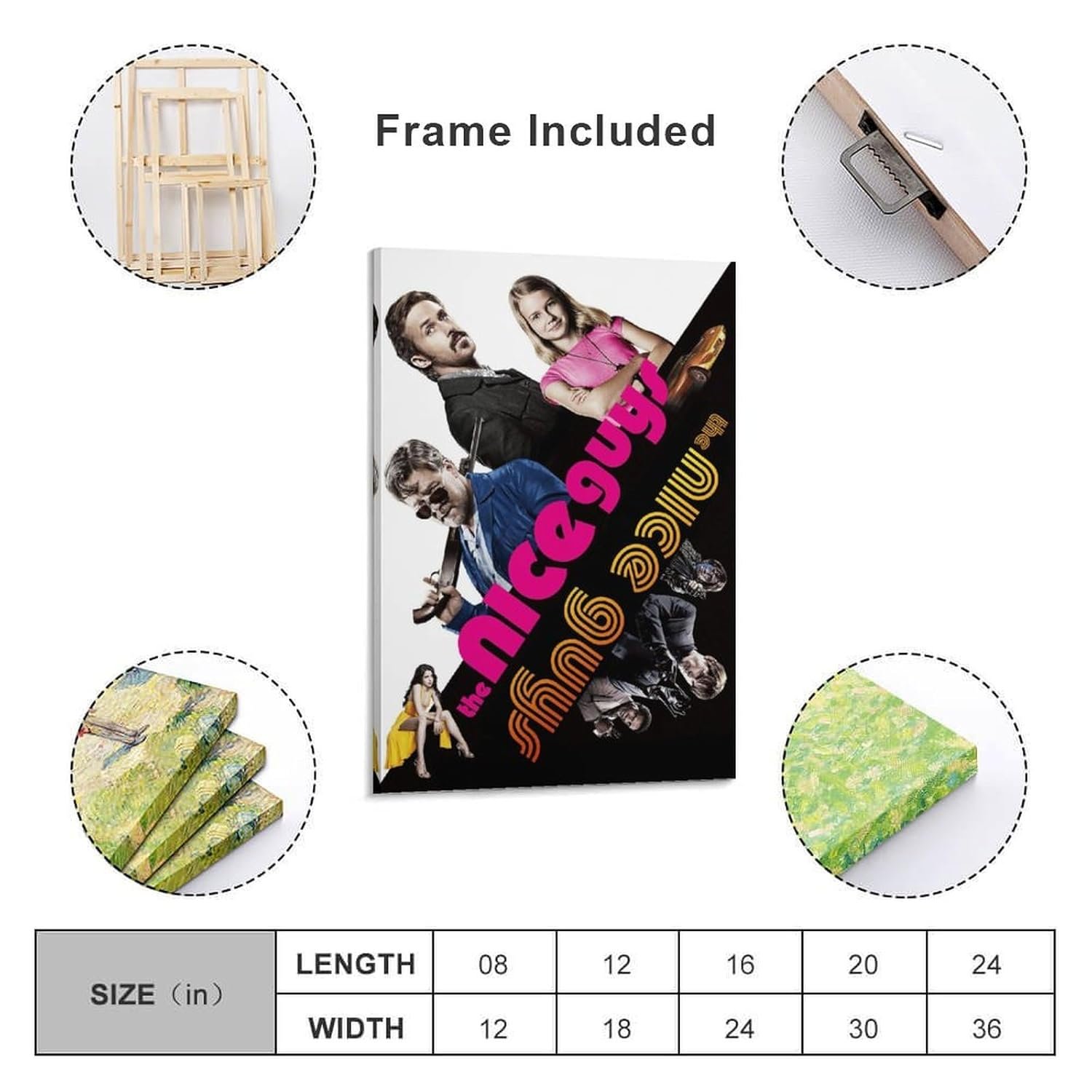 Wall Posters The Nice Guys Movie Posters Cool Artwork Wall Art Home Decor Posters Gift Ideas Prints Canvas Art Poster And Wall Art Picture Print Modern Family Bedroom Decor...