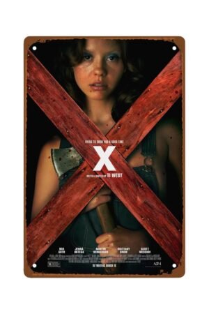 X Mia Goth Man Cave Decor wall artPearl room decor Metal Wall Tin Sign Retro Gift Vintage Decorations 8"x12"