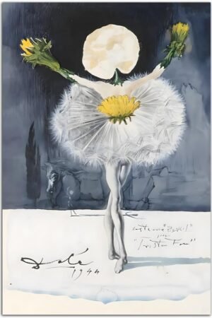 YENFEM56 Dance of Dandelions by Salvador Dali Poster Wall Art Painting Print Canvas Poster Room Aesthetic Bedroom Decoration Painting (Unframed, (12x18inch(30x45cm)