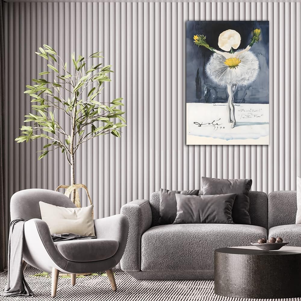 YENFEM56 Dance of Dandelions by Salvador Dali Poster Wall Art Painting Print Canvas Poster Room Aesthetic Bedroom Decoration Painting (Unframed, (12x18inch(30x45cm)