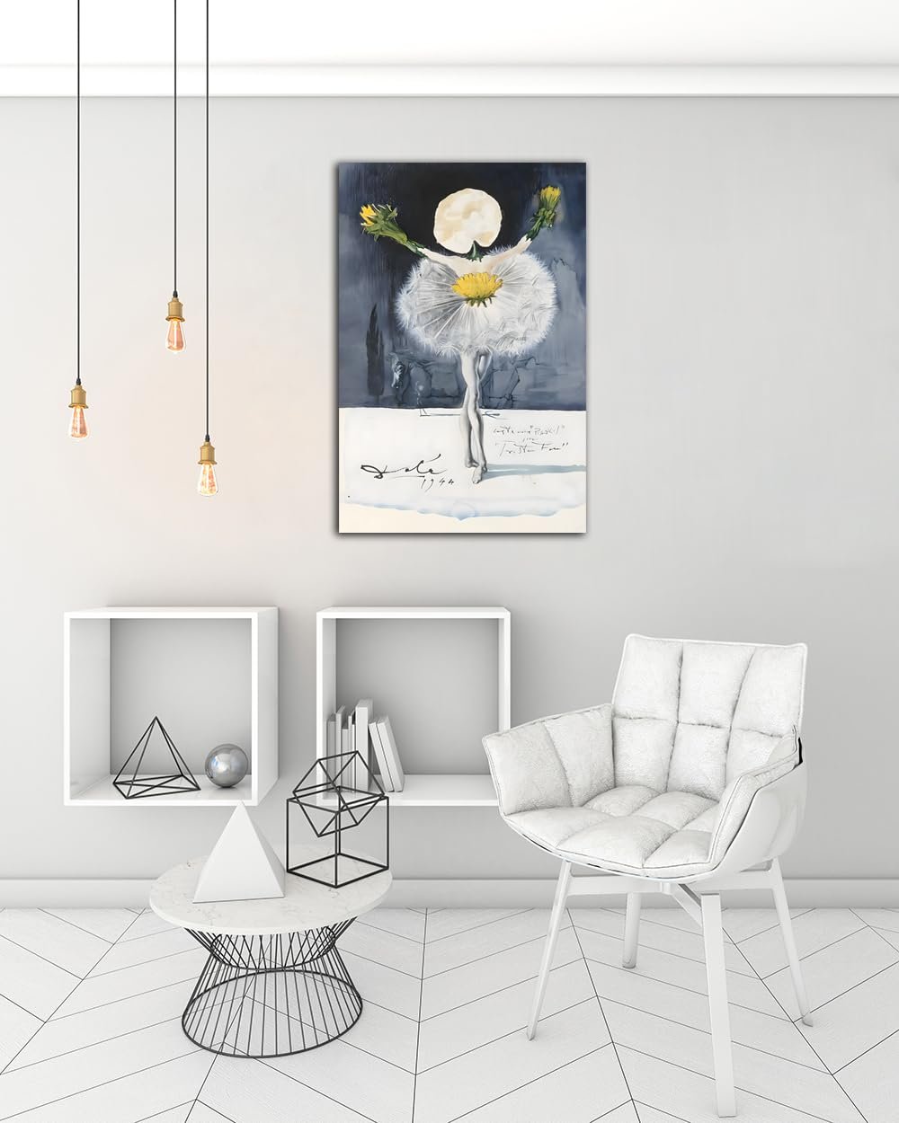YENFEM56 Dance of Dandelions by Salvador Dali Poster Wall Art Painting Print Canvas Poster Room Aesthetic Bedroom Decoration Painting (Unframed, (12x18inch(30x45cm)