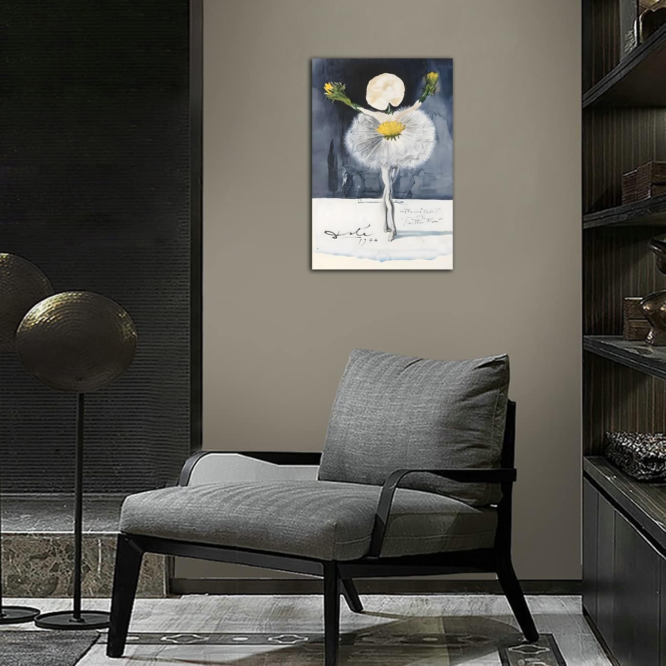 YENFEM56 Dance of Dandelions by Salvador Dali Poster Wall Art Painting Print Canvas Poster Room Aesthetic Bedroom Decoration Painting (Unframed, (12x18inch(30x45cm)