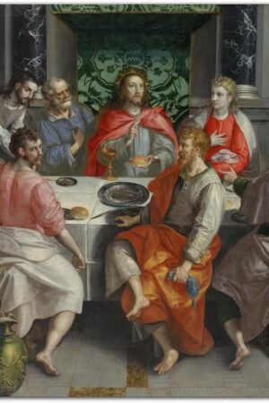 YENFEM56 Maarten de Vos The Last Supper Poster Wall Art Painting Print Canvas Poster Room Aesthetic Bedroom Decoration Painting (Unframed, (8x12inch(20x30cm)