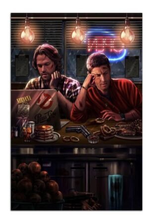 YENFEM56 Supernatural Tv Series Poster Sam And Dean Wall Art Decoration Poster Room Aesthetic Print Canvas Painting Modern Home Living Room Bedroom Decoration...